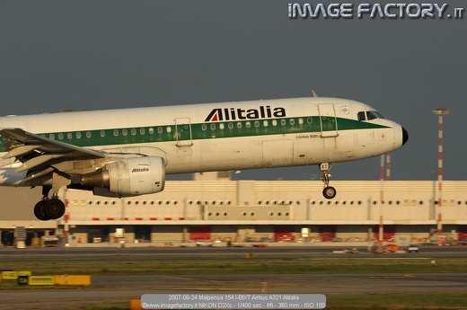 2007-08-24 Malpensa 154 I-BIXT Airbus A321 Alitalia